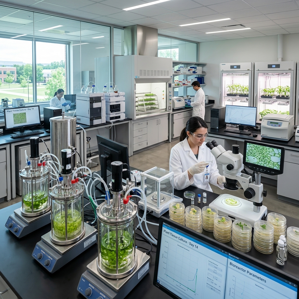 Advanced research laboratory and sterile glass bioreactors of Varaha Biologicals in Anantapur