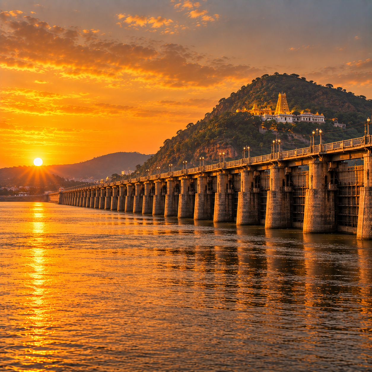 Vijayawada - Prakasam Barrage and Kanaka Durga Temple